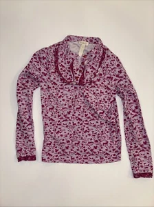 Matilda Jane Yasmin Woodland Top 6 Shirt Purple Animals Ruffle Friends Forever - Picture 1 of 6
