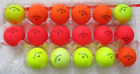 CALLAWAY FLOURESCENT GOLF BALL LOT (17) 3 DIFFERENT COLORS USED ORANGE RED YELL