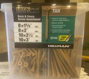 "HILLMAN DECK + HELLBRAUN (KOMBOPACK) 120 8X1-5/8"", 100 8X2"", 65 10X2-1/2"", 50 10X3" - Bild 1 von 1