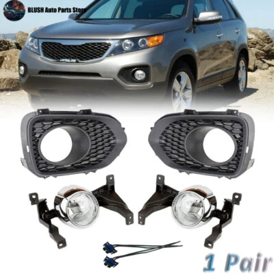 1 Pair Front Bumper Fog Light Fog Lamp Cover Kit For KIA Sorento 2010 2011 2012 Foto 1 de 4