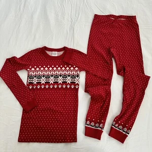 Hanna Anderrson Red Fair Isle Snowflakes Kids Pajamas Set Size 140cm/ 10 Year - Picture 1 of 7