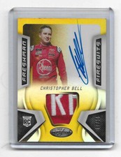 2018 Certified Freshman Firesuits Autograph Relics GOLD Christopher Bell 7/15