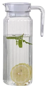 Clear 37 oz Unbreakable Plastic Pitcher with Lid BPA Free Heat Resistant for - Picture 1 of 5