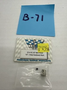 ROBINSON 1614 MINI PINION 14T .5 MOD HARDENED ALUMINIUM RC18T 18T RRP-1614 NIP - Picture 1 of 1