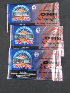 Lot (3) 1997-98 Score Board "Autographed" Basketball Sealed Packs FT028 - Picture 1 of 3