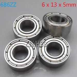 4pcs 686zz Sealed Bearing 6 x 13 x 5 mm for TAMIYA TRAXXAS ALIGN RC Hobby DIY - Picture 1 of 1