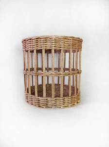 Storage basket, completely handmade. Made from paper wicker. - Picture 1 of 4