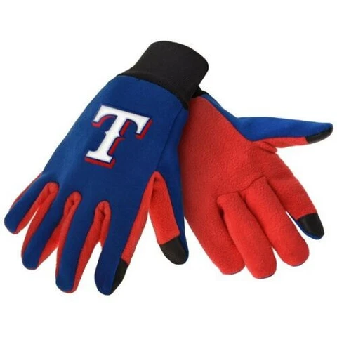 Texas Rangers Texting Gloves NEW One Size Fits Most FOCO Cover