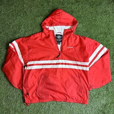 Chaqueta Pullover Vintage Charles River Apparel EE. UU. 1/2 Cremallera Algodón Forrado Para Hombres XL Foto 1 de 4