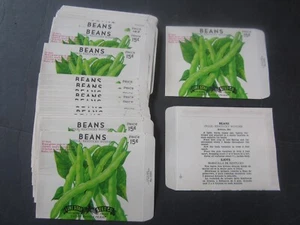 Wholesale Lot of 50 Old Vintage - BEANS - Kentucky Wonder - SEED PACKETS - Empty - Picture 1 of 1
