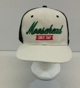 Moosehead Bier schwarz/weiß/grün verstellbarer Riemen Einheitsgröße Karbon Ball Cap - Bild 1 von 5
