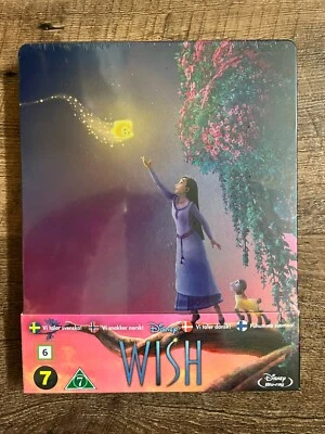 Wish w. Steelbook (Blu-ray, 2023, EU Import, Region Free) *NEW/SEALED* - Image 1 of 4