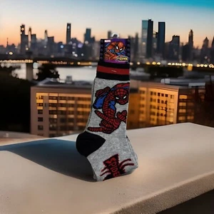 Spider-Man Vintage Kids Childrens Socks New NWT 2001 Marvel Y2K Size 6-8 1/2 - Picture 1 of 6
