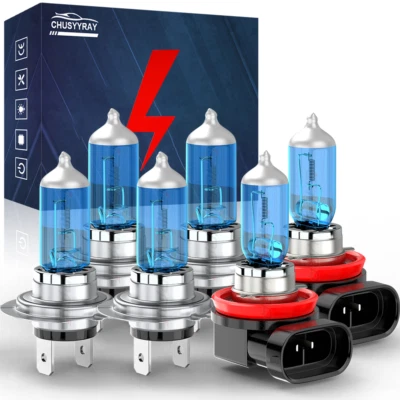 For BMW 328i 2007-16 6x Bulbs Halogen Headlights Hi/Low Beam + Fog Lights 5000K - Image 1 of 4