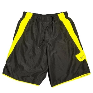 Nike Swimming Trunks Black And Yellow Big Boys Size Small - Picture 1 of 7