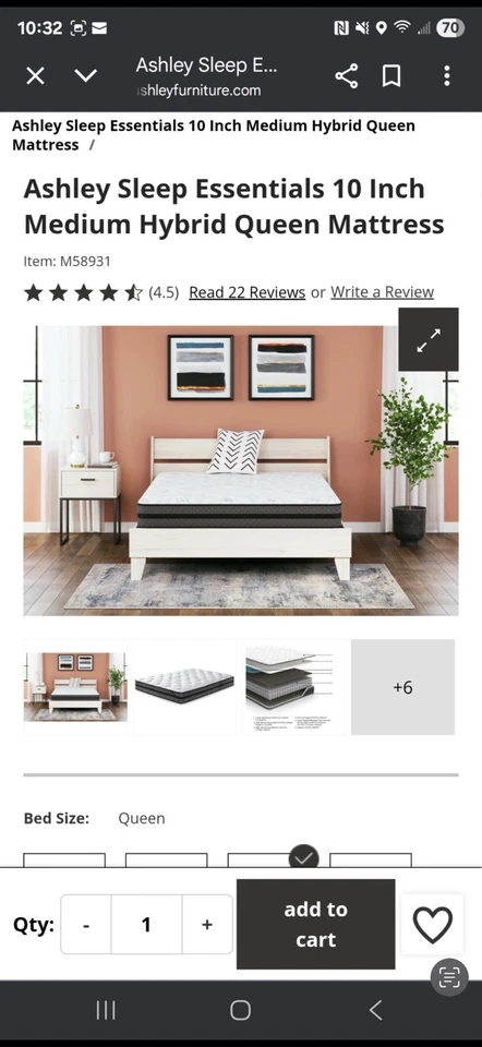 Colchón tamaño queen Foto 1 de 2