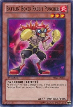 YuGiOh Battlin' Boxer Rabbit Puncher SHSP-EN007 Common Englisch NM unl. - Bild 1 von 2