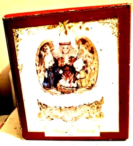 GOLDEN TREASURES - ENGEL KRIPPE MUSIKISCH Weihnachten Keramik ENGEL - VINTAGE - Bild 1 von 2