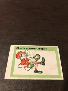 HUMOR - UNPOSTED POSTCARD - MADE A SHORT STOP IN - Picture 1 of 2