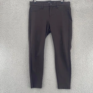 Liverpool Jeans Womens 6 28 Petite Brown Knit Stretch Skinny Jeggings Crop Capri - Picture 1 of 13