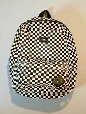 Vans Old Skool Checker Black/White Backpack Checkerboard Book Bag Classic Retro - Image 1 of 4