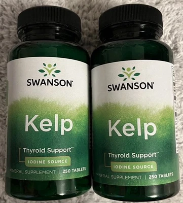 500 Tabs Swanson Atlantic Sea Kelp Iodine Source for Thyroid Support 225 Mcg - Image 1 of 2