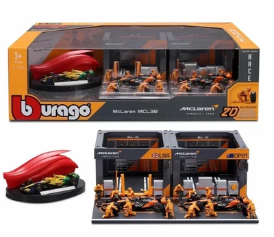 Burago McLaren 1/43 Formula 1 Deluxe Pit Set  PADDOCK- Garages / Pit Crew - image 1 of 4