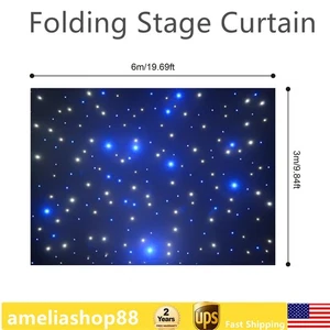 LED Star Stage Backdrop Star Curtain DMX512 Background Starry Sky W/ Controller - Picture 1 of 14