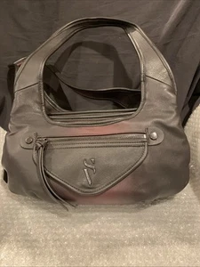Simply Vera Vera Wang Satchel Bag Handbag Purse Ruched Two Tone Plum Color - Picture 1 of 13