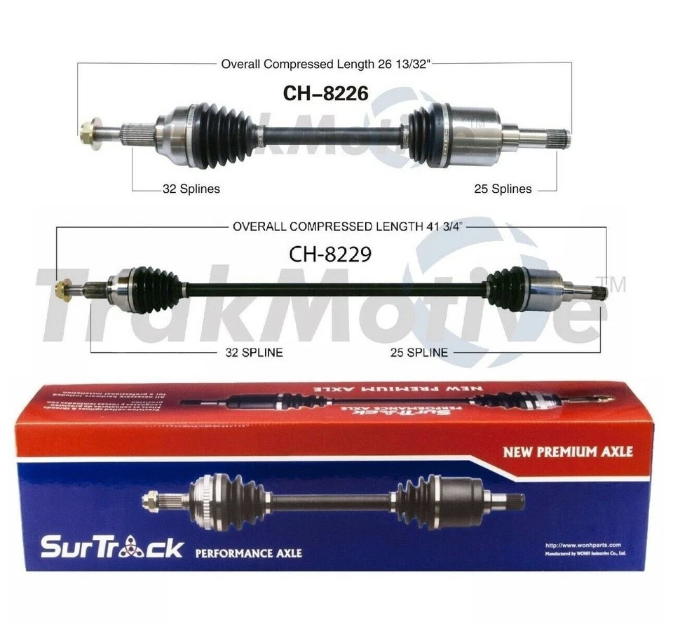 Juego de 2 ejes delanteros CV para Dodge Grand Caravan Chrysler Town & Coutry tracción delantera Foto 1 de 1