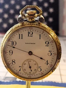 Waltham 16s 7 jewel grade 610 pocket watch. - Picture 1 of 10