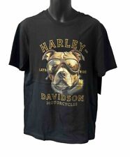 Harley Davidson Men's Bulldog Let's Ride Short Sleeve T-Shirt Black 99000-24DM