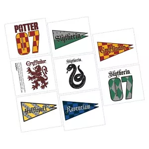Harry Potter Zauberer Welt Hogwarts Geburtstagsparty Gefallen temporäre Tattoos - Bild 1 von 1