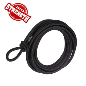 4mm 6mm 8mm 10mm 12mm Extra Strong Black Elastic Bungee Rope Shock Cord Tie Down - Picture 1 of 4