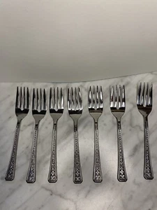 Interpur Florenz Salatgabeln Edelstahl Korea Besteck Blumen Set 7 Stück - Bild 1 von 14
