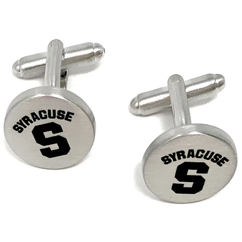 Syracuse University Cuff Links Silver Cufflink Set Cover