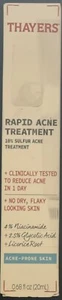 Thayers Rapid Acne Treatment 10% Sulfur 4% Niacinamide 2.5% Glycolic Acid 0.68oz - Picture 1 of 6