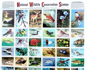 1966 National Wildlife Federation Stamp Sheet MINT CONDITION, (LARGE SHEET) . - Picture 1 of 3