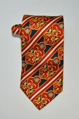 Raras cabezas de Medusa a rayas satinadas 100 % seda Alta Moda Cervino varios colores Italia Foto 1 de 4