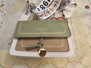 Guitar Strap Leather Color Block Crossbody Bag For Women. Preowned. - Picture 1 of 14