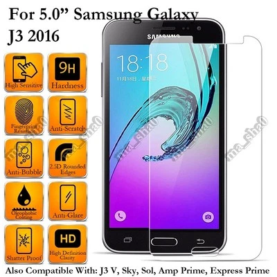 2 Pack Premium Tempered Glass Screen Protector Saver Flim for Samsung Smartphone - Image 1 of 4