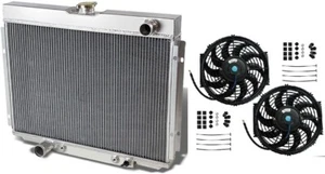 Aluminum Radiator+FANS FOR Ford Fairlane mustang Ranchero Cougar XR7 1967-1970 - Picture 1 of 6