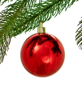 70MM Shiny Red Plastic Ball Ornaments Christmas Tree Decorations Bulk 192pcs - Picture 1 of 5