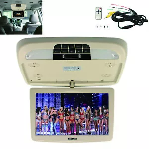 Monitor LCD para automóvil de 10 pulgadas abatible TFT LCD montaje en techo de automóvil monitor superior beige - Imagen 1 de 12