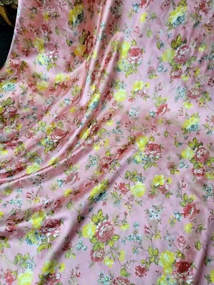 Coral Jacquard Brocade Fabric by the Yard - Multicolor Floral for Dress and Upho - Image 1 of 4