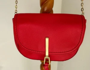 VERA BRADLEY LEATHERR CARSON MINI SADDLEBAG CROSSBODY CANYON SUNSET VERY GOOD - Picture 1 of 12