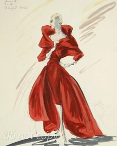 Design Edith Head Mode Mode Illustration - 8x10 Druck - Bild 1 von 1