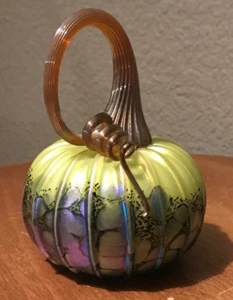 jack pine glass pumpkin beautiful colors - Picture 1 of 5