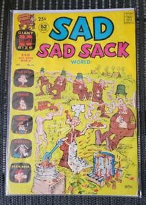 💎 Sad Sad Sack World #34 (Harvey 1971) Bronze Age Army Humor Comic 💎