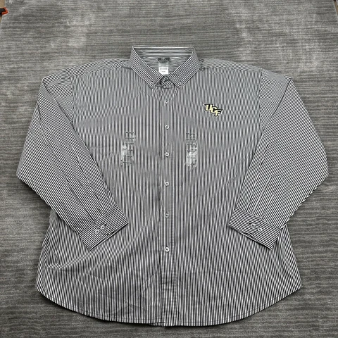 NEW UCF Knights Shirt Mens 2XL XXL Gray Collegiate Football Button Up Adult Cover